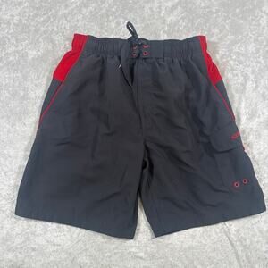 Speedo Swim Shorts for Men Gray and Red Large